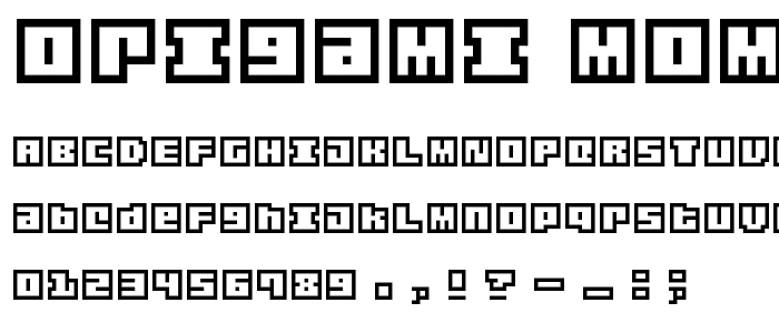 Origami Mommy font